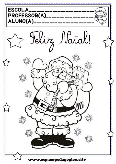 Desenhos De Natal Para Colorir Pintar Ou Capas De Prova De Natal