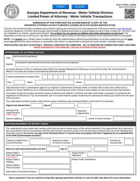 Free Georgia Power Of Attorney Forms 9 Types Word Pdf Eforms