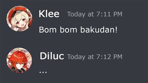Klee Uses Discord But Youtube