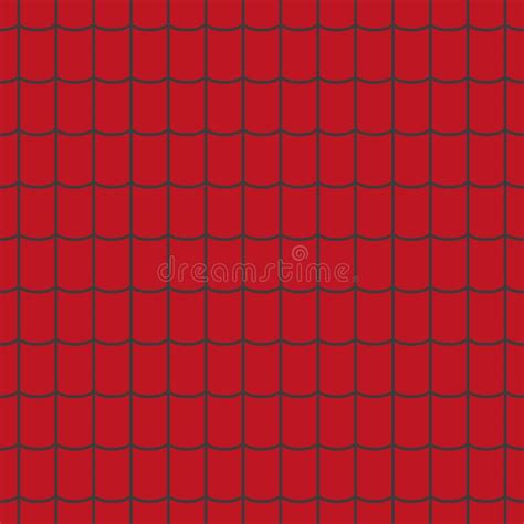 Roof Tile Texture Red Roof Tile Seamless Pattern Stock Vector