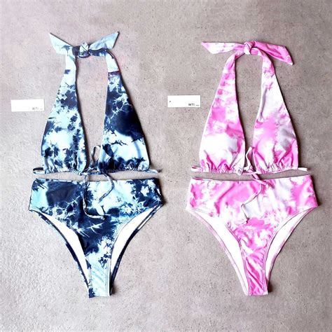 Tie Dye High Waisted Two Piece Bikini Yx20 W T I Design In 2020 Bikinis Crop Top Bikini