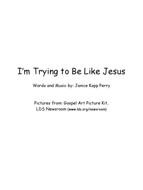 Im Trying To Be Like Jesus