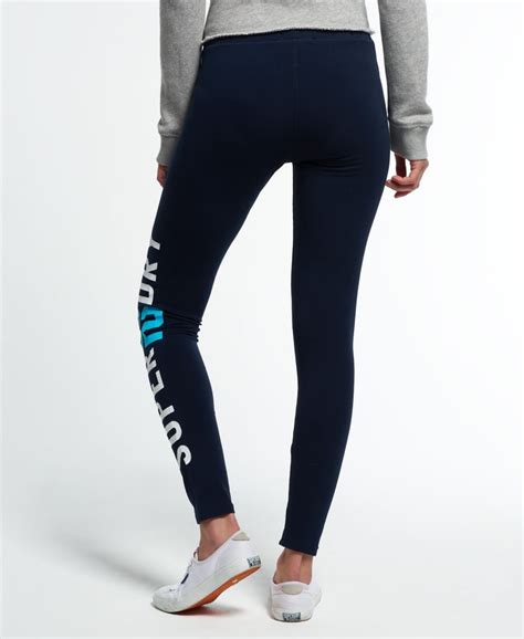 womens trackster leggings in eclipse navy superdry