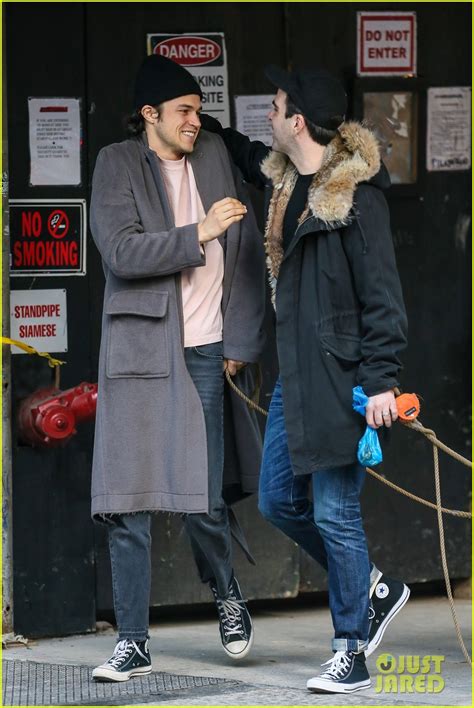 Zachary Quinto Miles Mcmillan Share Cute Moment In Nyc Photo