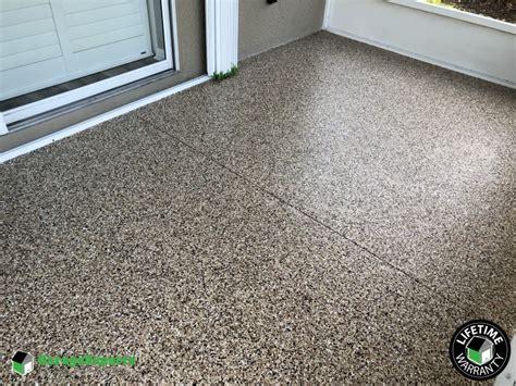 The advantages of a sogap epoxy flooring. Epoxy Flooring Outdoor Patio 1/4" Saddle Tan | Garage ...