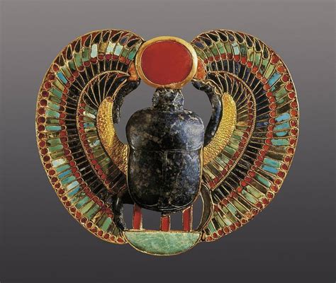 Tutankhamuns Winged Scarab Pectoral Egypt Museum