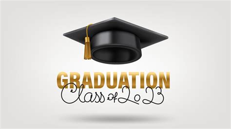 Class Of 2023 Concept With Graruation Cap And Lettering Inscription 3d