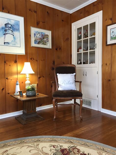 Knotty Pine Walls In The Parlor Knotty Pine Walls Makeover Knotty Pine