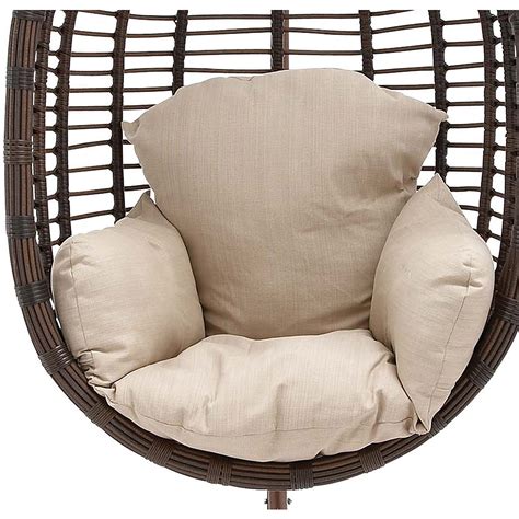 Hanover Outdoor Furniture Rattan Wicker Pod Swing Chair With Full Cream