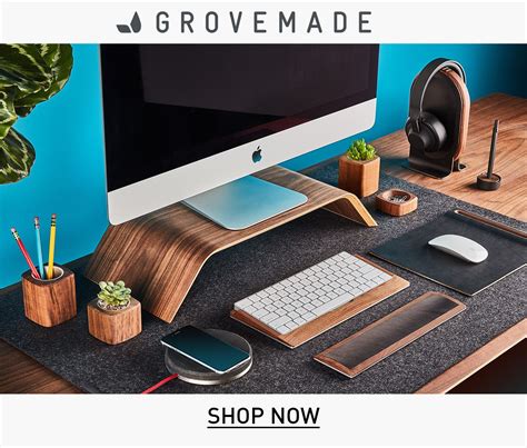 It's no secret that we're our most productive when our workspace is neat and organized. Grovemade Desk Shelf