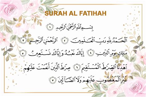 Surah Al Fatihah Makna Dan Kelebihan Surah Al Fatihah