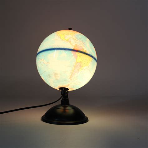 8 Inch 110v Led World Map Globe Night Light Home Office Room Desktop
