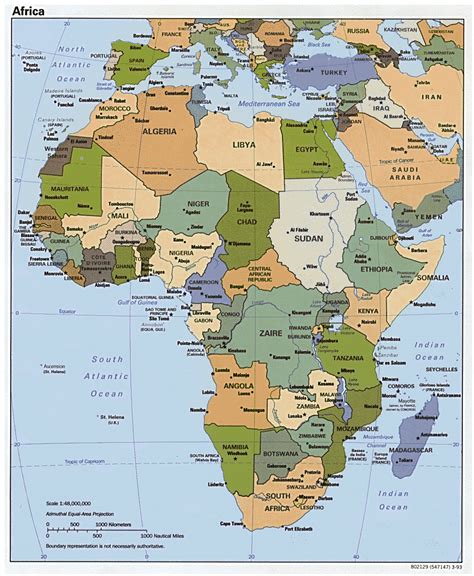Africa Map With Capitals Jejum E Oração Por África