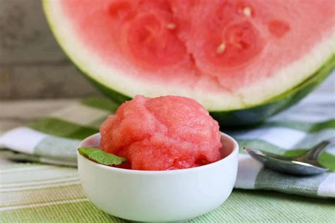 Easy Watermelon Sorbet In The Ice Cream Maker Veggie Fun Kitchen