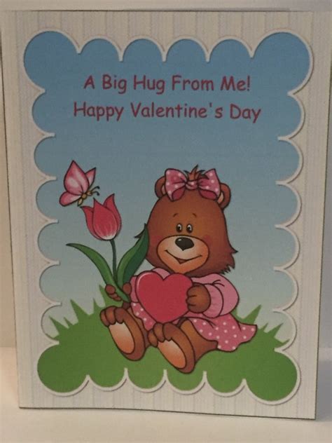 Love Bear Valentine Cards Your Choice Of Card Insert And