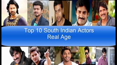 Top 10 South Indian Actors Real Age Youtube