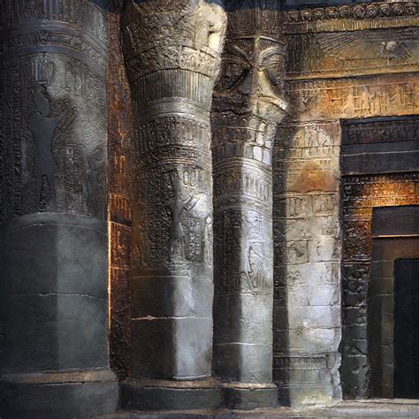 Temple Of Hathor Dendera Ancient Egypt Van Jan Van Diggele John De Gelder