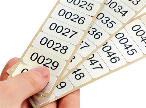 Aluminum Labels With Sequential Numbers Online Sku L147 Al