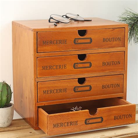 Vintage Wooden Box Storage Drawer Wooden Chest Of Drawers Jewelry