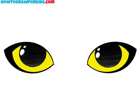 How To Draw Cartoon Cat Eyes Easy Drawing Tutorial For Kids