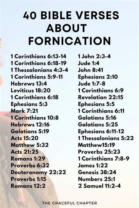 34 Bible Verses About Fornication The Graceful Chapter