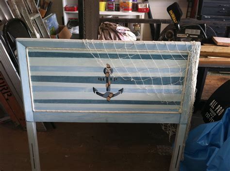OneofaKind Distressed Nautical Kids Headboard by ortiz1 on Etsy