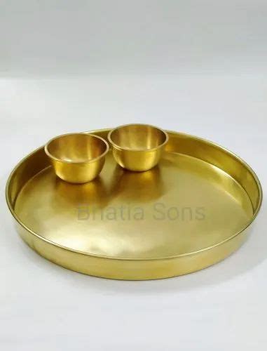 Hand Crafted Traditional Brass Thali Set For Dinner Dimension Diameter At Best Price In