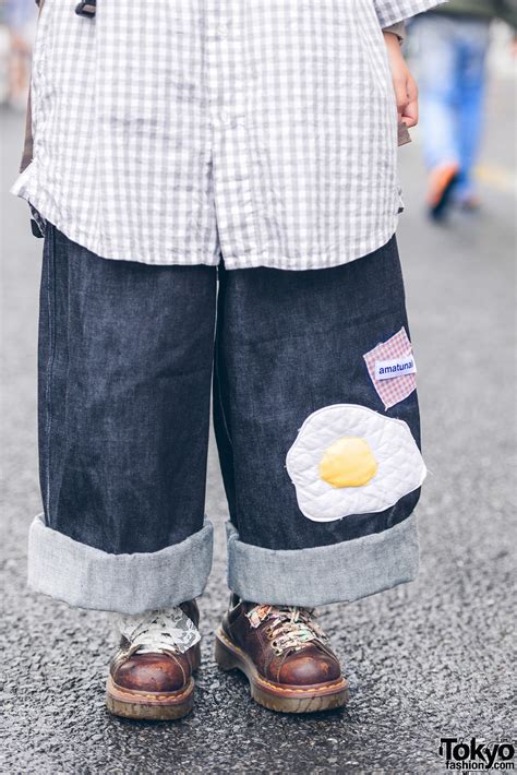 Chicken wearing pants with egg. Oversized Harajuku Street Style w/ Amatunal Fried Egg ...