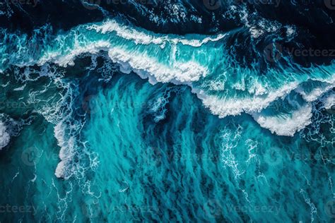Aerial View Of Ocean Waves Blue Water Abstract Background 24094614