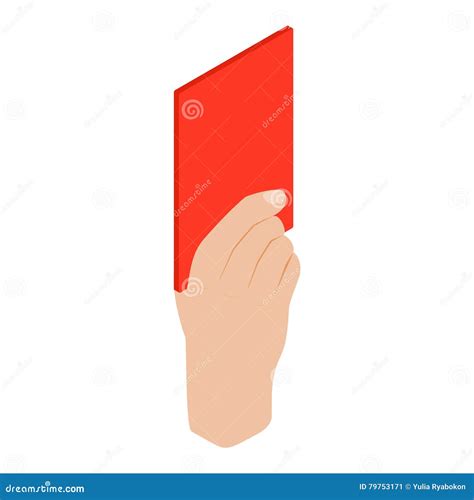 Referee Showing The Red Card Vector Illustration CartoonDealer Com