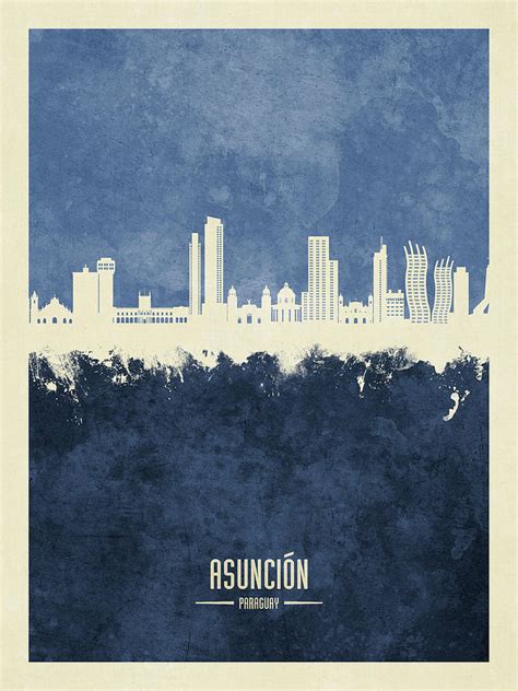 Asuncion Paraguay Skyline 68 Digital Art By Michael Tompsett Fine