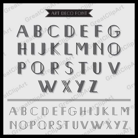 52 Art Deco Font Retro Alphabet Geometric Letters Retro Etsy