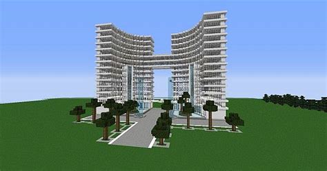 Modern Hotel White Tower By Orionn100 Minecraft Map