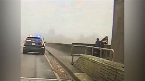 Police Officer Saves Woman From Falling Off Bridge Into ‘chilly Water