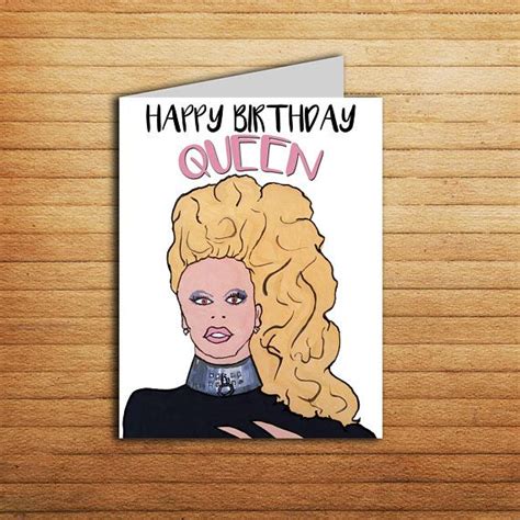 Rupauls Drag Race Card Happy Birthday Queen Greeting Card Printable Ru