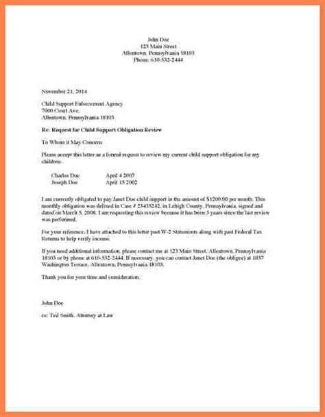 child support letter  agreement template purchase