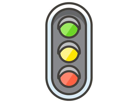 Vertical Traffic Light Emoji Icon Png Transparent Emo
