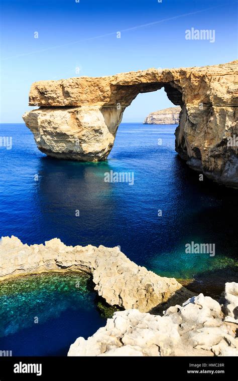 The Blue Hole And Azure Window Gozo Malta Stock Photo Alamy