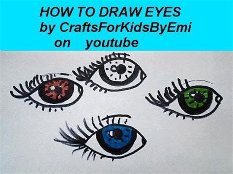 By its placement within the circle the dot will show the direction of your character's gaze. How to draw an eye, DRAWING LESSONS FOR KIDS, learn how to draw - YouTube