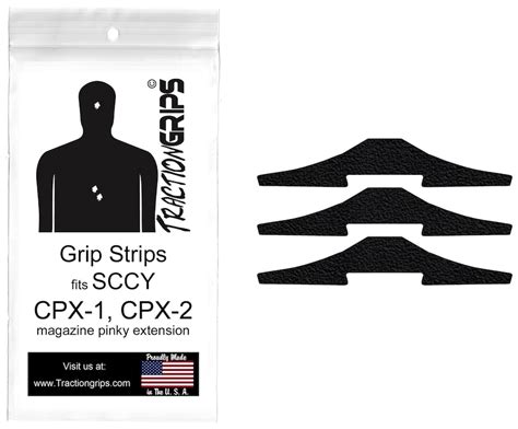 3 Pack Grip Strips For Sccy Cpx 1 Cpx 2 Pinky Extension