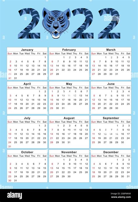 End Of Year Calendar 2022 Graphic January Calendar 2022