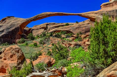 Landscape Arch Is One Of The Major Arches On The Devils Garden Trail
