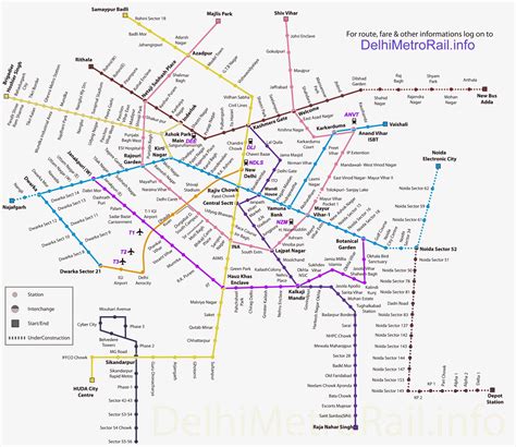 Delhi Metro Map Master Plan 2021