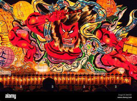 Aomori Nebuta Festival Float Aomori Aomori Prefecture Japan Stock