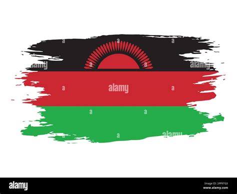 Vector Flag Of Malawi Drawn With A Brush Stock Vector Image And Art Alamy