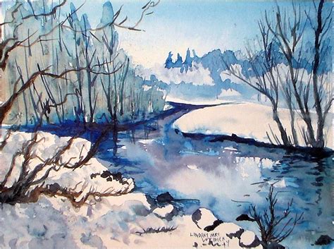 Let's paint an icy cold landscape! | Landscape drawings, Winter painting, Landscape art