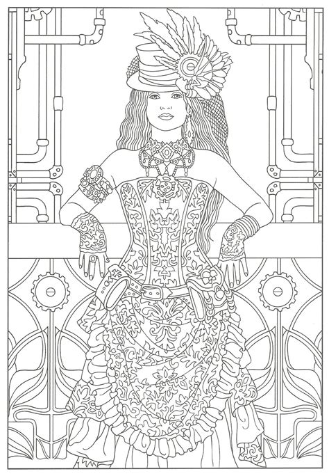 Steampunk Adult Coloring Artwork By Marty Noble Creative Haven