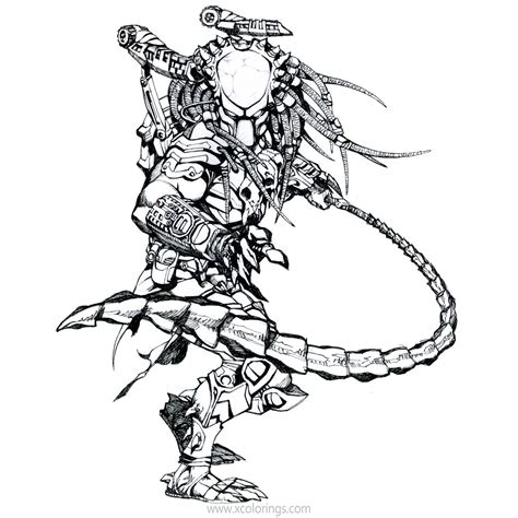 Predator Coloring Pages Free and Printable - XColorings.com