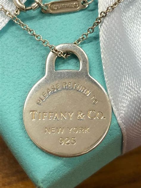 Tiffany Please Return To Tiffany And Co New York 925 Tag Charm Necklace