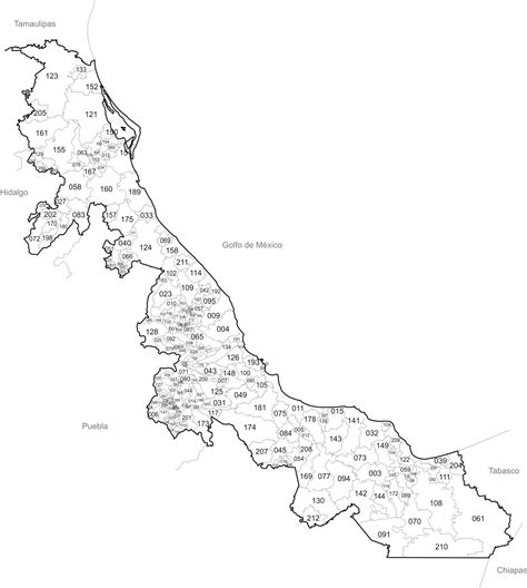 Mapa De Veracruz Con Nombres De Todos Los Municipios Gratis